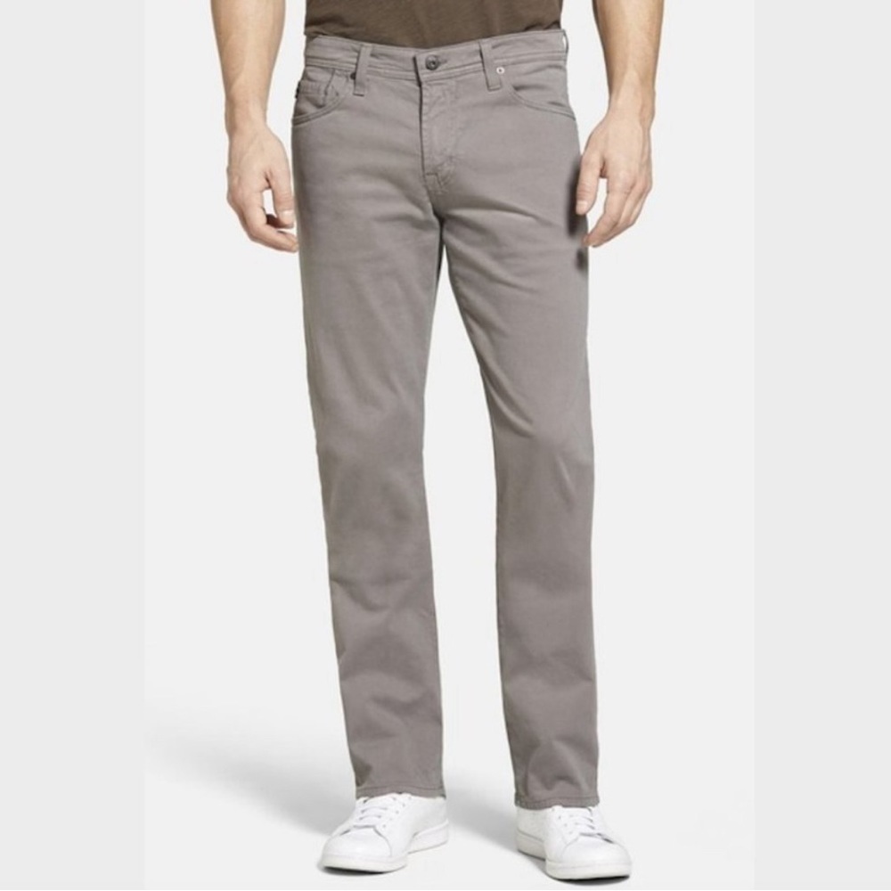 AG Adriano Goldschmied Protege SuD Straight Leg Pants Mens Size 38x32 Gray Khaki